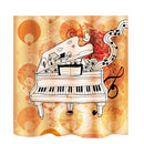 Home Hotel Bathroom Shower Room Door Window Decor Piano Print Charms Bath Shower Curtain With 12 Hooks