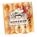 Home Hotel Bathroom Shower Room Door Window Decor Piano Print Charms Bath Shower Curtain With 12 Hooks