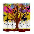 Home Hotel Bathroom Shower Room Door Window Decor Tree Print Charms Bath Shower Curtain With 12 Hooks