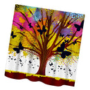 Home Hotel Bathroom Shower Room Door Window Decor Tree Print Charms Bath Shower Curtain With 12 Hooks