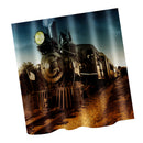 Home Hotel Bathroom Shower Room Door Window Decor Train Print Pattern Charms Bath Shower Curtain With 12 Hooks