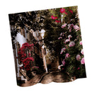 Home Hotel Bathroom Shower Room Door Window Decor Flower Street Print Charms Polyester Fabric Bath Shower Curtain With 12 Hooks