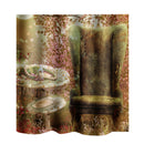 Home Hotel Bathroom Shower Room Door Window Decor Garden Chair Print Charms Extra Long Fabric Bath Shower Curtain With 12 Hooks