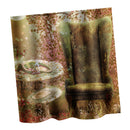 Home Hotel Bathroom Shower Room Door Window Decor Garden Chair Print Charms Extra Long Fabric Bath Shower Curtain With 12 Hooks