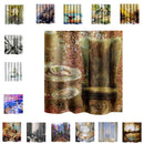 Home Hotel Bathroom Shower Room Door Window Decor Garden Chair Print Charms Extra Long Fabric Bath Shower Curtain With 12 Hooks