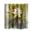 Home Hotel Bathroom Shower Room Door Window Decor Floral Print Charms Polyester Fabric Bath Shower Curtain With 12 Hooks