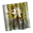 Home Hotel Bathroom Shower Room Door Window Decor Floral Print Charms Polyester Fabric Bath Shower Curtain With 12 Hooks
