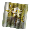 Home Hotel Bathroom Shower Room Door Window Decor Floral Print Charms Polyester Fabric Bath Shower Curtain With 12 Hooks