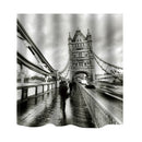 Home Hotel Bathroom Door Window Decor Fashionable Print Polyester Fabric Bath Shower Curtain With 12 Hooks