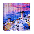 Home Hotel Bathroom Shower Room Door Window Decor Extra Long Fabric Bath Shower Curtain With 12 Hooks Greece Pattern Charms