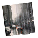 Home Hotel Bathroom Shower Room Door Window Decor City Street Print Charms Extra Long Fabric Bath Shower Curtain With 12 Hooks