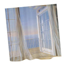 Home Hotel Bathroom Shower Room Door Window Decor balcony Print Charms Extra Long Fabric Bath Shower Curtain With 12 Hooks