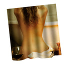 Home Hotel Bathroom Shower Room Door Window Decor Lady Pattern Charms Extra Long Fabric Bath Shower Curtain With 12 Hooks