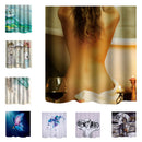 Home Hotel Bathroom Shower Room Door Window Decor Lady Pattern Charms Extra Long Fabric Bath Shower Curtain With 12 Hooks
