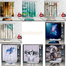 Home Hotel Bathroom Shower Room Door Window Decor Lady Pattern Charms Extra Long Fabric Bath Shower Curtain With 12 Hooks