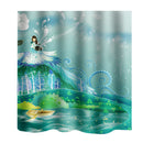 Home Hotel Bathroom Shower Room Door Window Decor Fairy Pattern Charms Extra Long Fabric Bath Shower Curtain With 12 Hooks