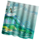 Home Hotel Bathroom Shower Room Door Window Decor Fairy Pattern Charms Extra Long Fabric Bath Shower Curtain With 12 Hooks