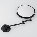 Easy Install Bathroom Wall Mounted Round Base Design Magnifying Dual Side Adjustable Makeup Beauty Mirror Black