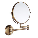 Easy Install Bathroom Wall Mounted Round Base Design Magnifying Dual Side Adjustable Makeup Beauty Mirror Antique