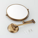 Easy Install Bathroom Wall Mounted Round Base Design Magnifying Dual Side Adjustable Makeup Beauty Mirror Antique