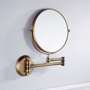 Easy Install Bathroom Wall Mounted Round Base Design Magnifying Dual Side Adjustable Makeup Beauty Mirror Antique