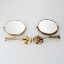 Easy Install Bathroom Wall Mounted Round Base Design Magnifying Dual Side Adjustable Makeup Beauty Mirror Antique