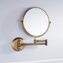 Easy Install Bathroom Wall Mounted Round Base Design Magnifying Dual Side Adjustable Makeup Beauty Mirror Antique