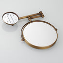 Easy Install Bathroom Wall Mounted Round Base Design Magnifying Dual Side Adjustable Makeup Beauty Mirror Antique