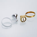 Toilet Brushes Chrome Holder Set Round Cup Wall Mount Bathroom Accessories