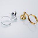 Toilet Brushes Chrome Holder Set Round Cup Wall Mount Bathroom Accessories