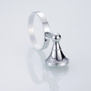 Toilet Brushes Chrome Holder Set Round Cup Wall Mount Bathroom Accessories