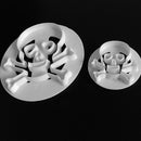 2 Piece Mini Skulls Fondant Cake Decorating Plunger Cookie Cutter Paste Mold