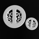 2 Piece Mini Skulls Fondant Cake Decorating Plunger Cookie Cutter Paste Mold