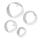 4 Piece Mini Peony Cookie Cutter Paste Plunger Cake Decorating Pastry Topper White