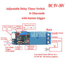Relay Module 5V-30V Power Trigger Delay Switch Module for Arduino DIY