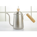 Kitchen Gooseneck Kettle 650ml Pour Over Coffee Tea Drip Pot w/ Wood Handle
