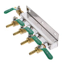 Stainless Steel Gas Distributor 4 Way Manifold CO2 Brand New 4 Way Home Brew