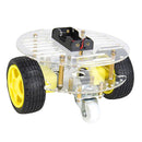 2WD Mini Round Double-Deck Smart Robot Car Chassis DIY Kit for Arduino