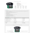 Digital Anemometer T And Rh Sensor Air Speed Meter Handheld Gauge