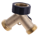 3/4'' 2 Way Double Garden Twin Tap Hose Pipe Splitter Faucet Connector Adaptor