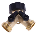 3/4'' 2 Way Double Garden Twin Tap Hose Pipe Splitter Faucet Connector Adaptor
