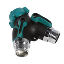 2-Way Y Water Hose Tap Connector On/Off Valve Garden Splitter Irrigation