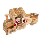 Wooden Cartoon Train Shape Pot Flower Succulent Planter Garden Outdoor Decor