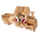 Wooden Cartoon Train Shape Pot Flower Succulent Planter Garden Outdoor Decor