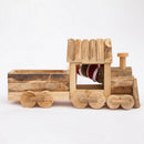 Wooden Cartoon Train Shape Pot Flower Succulent Planter Garden Outdoor Decor