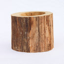 Wooden Cylinder Shape Pot Flower Succulents Planter Garden Outdoor Decor
