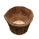 Wooden Bucket Style Pot Flower Succulents Planter Garden Outdoor Decor 15cm