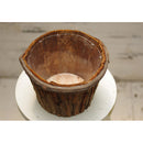 Wooden Bucket Style Pot Flower Succulents Planter Garden Outdoor Decor 15cm