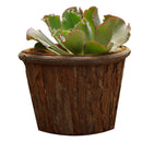 Wooden Bucket Style Pot Flower Succulents Planter Garden Outdoor Decor 15cm