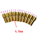 0.5-3.2mm Brass Collet Drill Chuck For Rotary Tools Electric Grinding Drill Collect Chuck Holder Pack of 10 (4.8mm Shank Dia.)